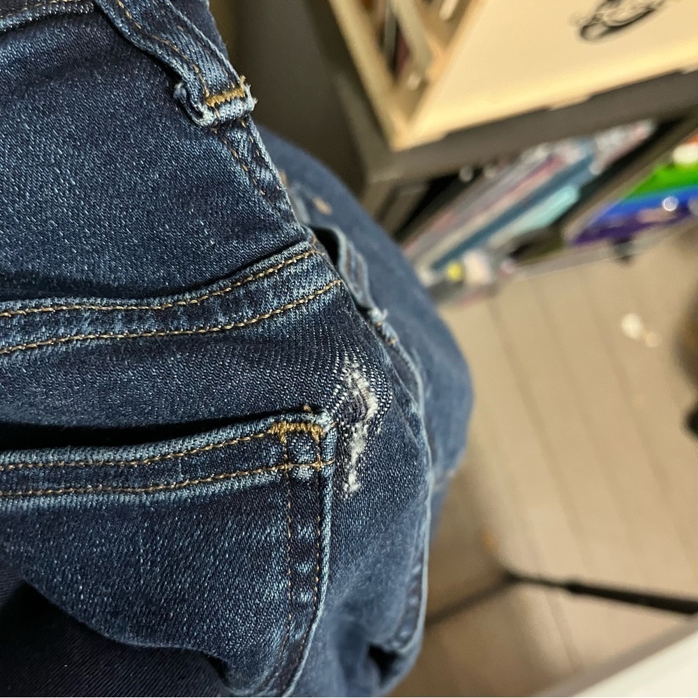 Madewell Curvy Kick Out Jeans Dark Wash 24P 24 Petite Q - Picture 4 of 11